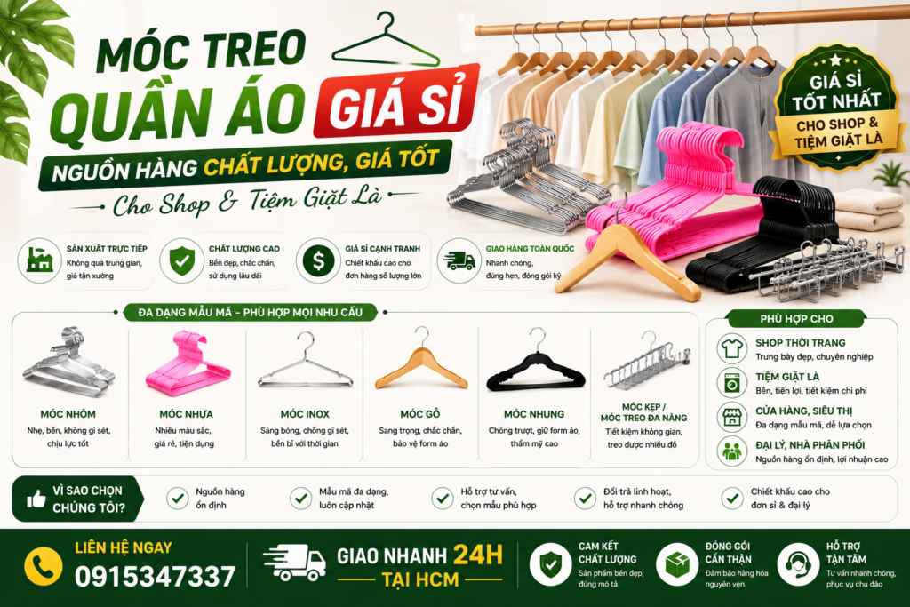 Móc Treo Quần Áo Giá Sỉ – Nguồn Hàng Chất Lượng, Giá Tốt Cho Shop & Tiệm Giặt Là móc treo quần Áo giá sỉ – nguồn hàng chất lượng, giá tốt cho shop & tiệm giặt là
