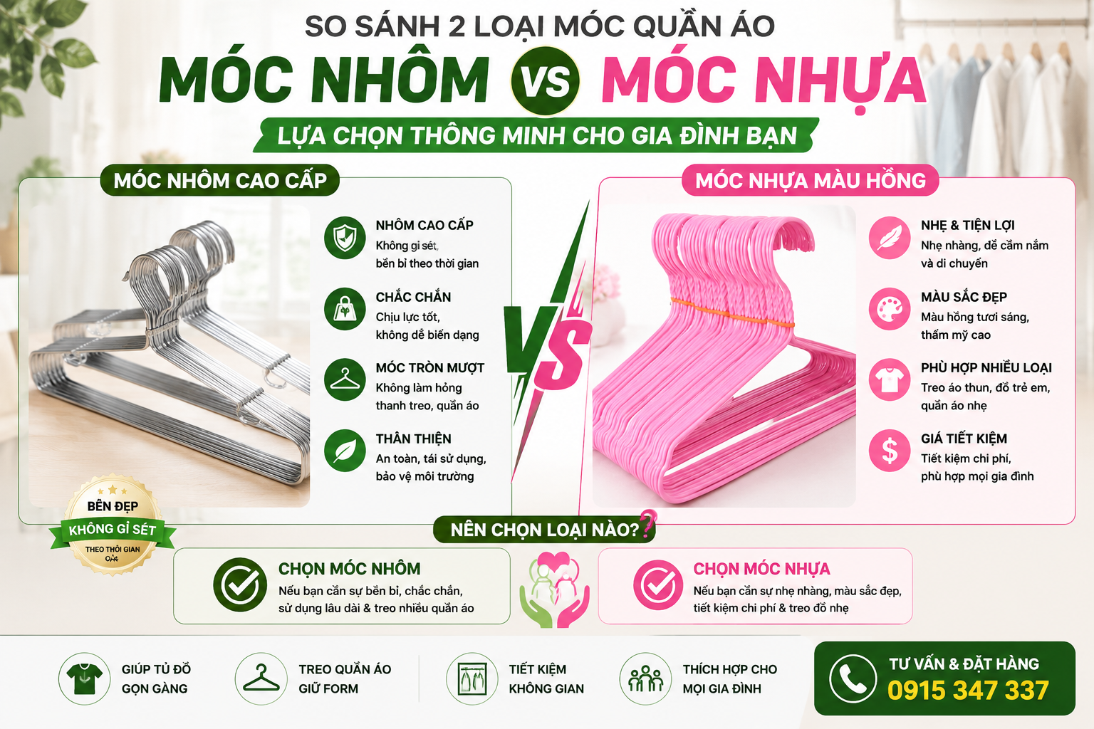 so sanh moc nhom moc nhua