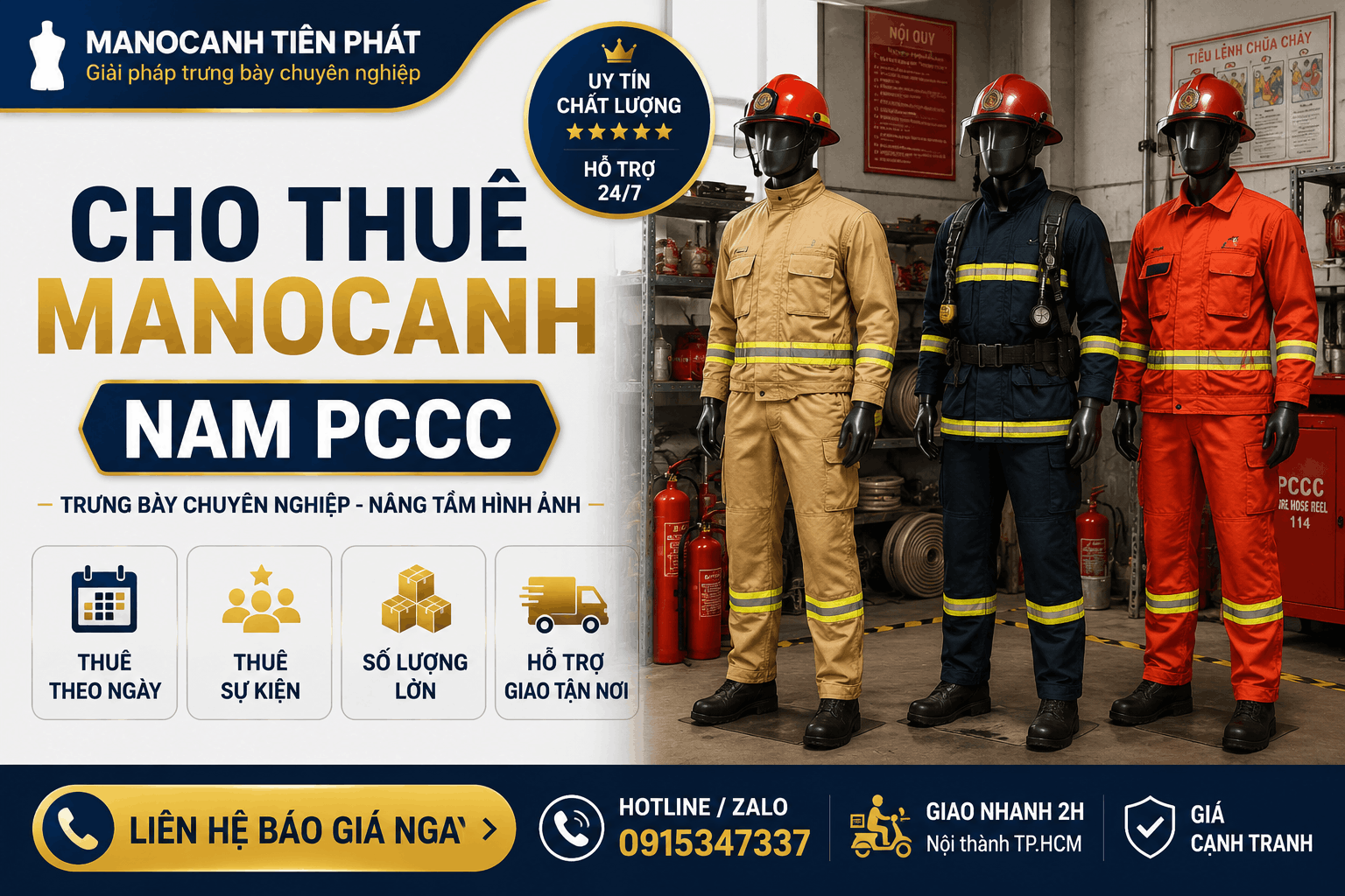 cho thuê manocanh nam PCCC